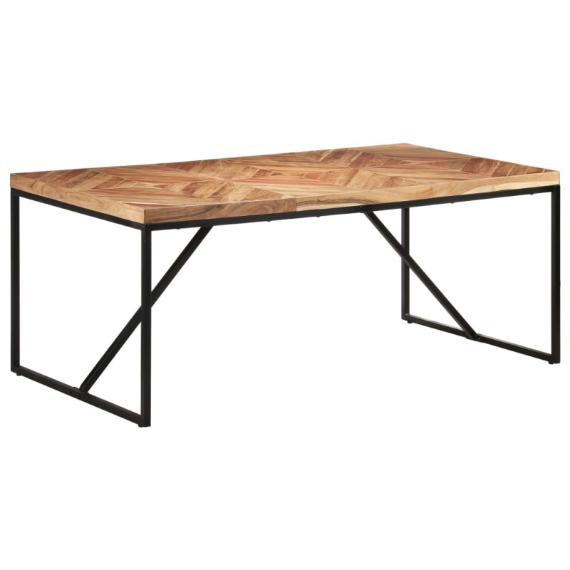 Tavolo da Pranzo 180x90x76 cm Legno Massello di Acacia e Mango Tavolo da Pranzo 180x90x76 cm Legno Massello di Acacia e Mango