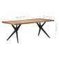 Tavolo da Pranzo 200x90x76 cm in Legno Massello di Recupero Tavolo da Pranzo 200x90x76 cm in Legno Massello di Recupero