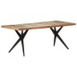 Tavolo da Pranzo 200x90x76 cm in Legno Massello di Recupero Tavolo da Pranzo 200x90x76 cm in Legno Massello di Recupero