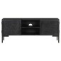 Mobile Porta TV Nero 115x30x46cm in Legno Massello di Mango Mobile Porta TV Nero 115x30x46cm in Legno Massello di Mango