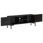 Mobile Porta TV Nero 115x30x46cm in Legno Massello di Mango Mobile Porta TV Nero 115x30x46cm in Legno Massello di Mango