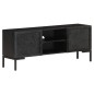 Mobile Porta TV Nero 115x30x46cm in Legno Massello di Mango Mobile Porta TV Nero 115x30x46cm in Legno Massello di Mango