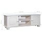 Mobile Porta TV 115x29x40 cm in Legno Massello di Pino Mobile Porta TV 115x29x40 cm in Legno Massello di Pino