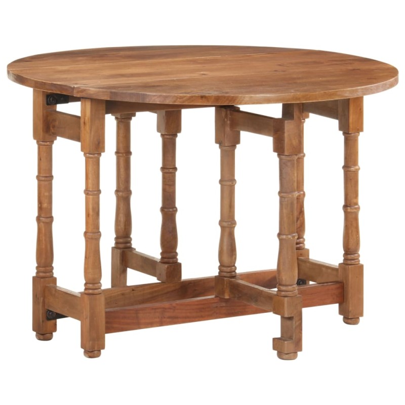 Tavolo da Pranzo Rotondo 110x76 cm in Legno Massello di Mango Tavolo da Pranzo Rotondo 110x76 cm in Legno Massello di Mango