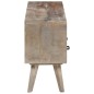 Mobile Porta TV Grigio 130x35x51 cm in Massello di Mango Grezzo Mobile Porta TV Grigio 130x35x51 cm in Massello di Mango Grezzo