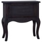 Tavolino con Cassetti Nero 60x30x60 cm Legno Massello di Mogano Tavolino con Cassetti Nero 60x30x60 cm Legno Massello di Mogano