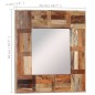 Specchio da Parete in Legno Massello di Recupero 50x50 cm Specchio da Parete in Legno Massello di Recupero 50x50 cm