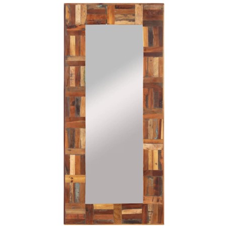 Specchio da Parete in Legno Massello di Recupero 50x110 cm