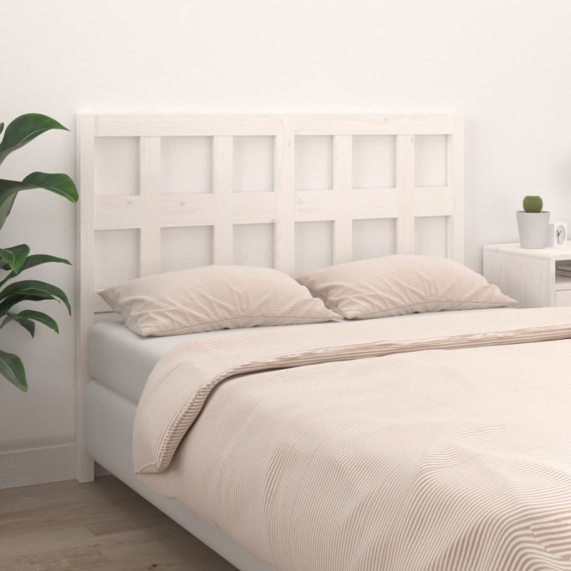 Testiera per Letto Bianca 165,5x4x100 cm Legno Massello di Pino Testiera per Letto Bianca 165,5x4x100 cm Legno Massello di Pino