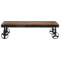 Tavolino Salotto e Ruote 100x60x26cm Legno Massello di Recupero Tavolino Salotto e Ruote 100x60x26cm Legno Massello di Recupero