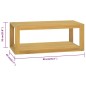 Mobile da Bagno a Parete 90x45x35 cm in Legno Massello di Teak Mobile da Bagno a Parete 90x45x35 cm in Legno Massello di Teak
