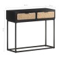 Tavolo Consolle 90x35x76 cm in Legno Massello di Mango Tavolo Consolle 90x35x76 cm in Legno Massello di Mango