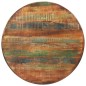 Tavolo da Pranzo Ø110x78cm Legno Massello di Recupero e Acciaio