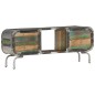 Mobile TV Multicolore 110x30x42 cm Legno Massello di Recupero