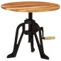 Tavolino 60x(42-62) cm in Legno Massello di Acacia e Ghisa Tavolino 60x(42-62) cm in Legno Massello di Acacia e Ghisa