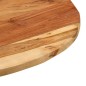 Tavolino 60x(42-62) cm in Legno Massello di Acacia e Ghisa Tavolino 60x(42-62) cm in Legno Massello di Acacia e Ghisa