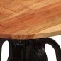 Tavolino 60x(42-62) cm in Legno Massello di Acacia e Ghisa Tavolino 60x(42-62) cm in Legno Massello di Acacia e Ghisa