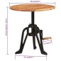 Tavolino 60x(42-62) cm in Legno Massello di Acacia e Ghisa Tavolino 60x(42-62) cm in Legno Massello di Acacia e Ghisa