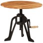 Tavolino 60x(42-62) cm in Legno Massello di Acacia e Ghisa Tavolino 60x(42-62) cm in Legno Massello di Acacia e Ghisa