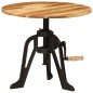 Tavolino 60x(42-62) cm in Legno Massello di Acacia e Ghisa Tavolino 60x(42-62) cm in Legno Massello di Acacia e Ghisa