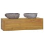 Mobile da Bagno a Parete 110x45x30 cm in Legno Massello di Teak Mobile da Bagno a Parete 110x45x30 cm in Legno Massello di Teak