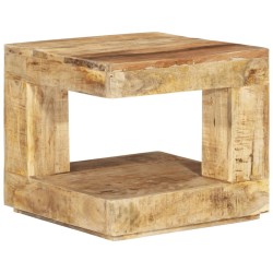 Tavolino da Salotto 45x45x40 cm in Legno Massello di Mango