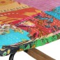 Sedia a Dondolo con Poggiapiedi Multicolore Patchwork in Tela Sedia a Dondolo con Poggiapiedi Multicolore Patchwork in Tela
