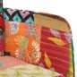 Sedia a Dondolo con Poggiapiedi Multicolore Patchwork in Tela Sedia a Dondolo con Poggiapiedi Multicolore Patchwork in Tela