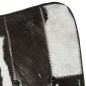 Sedia a Dondolo con Poggiapiedi Nero in Vera Pelle Sedia a Dondolo con Poggiapiedi Nero in Vera Pelle