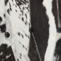 Sedia a Dondolo con Poggiapiedi Nero in Vera Pelle Sedia a Dondolo con Poggiapiedi Nero in Vera Pelle
