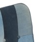 vidaXL Sedia a Dondolo Blu Denim Patchwork in Tela