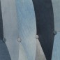 vidaXL Sedia a Dondolo Blu Denim Patchwork in Tela