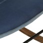 vidaXL Sedia a Dondolo Blu Denim Patchwork in Tela