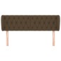 Testiera ad Orecchio Marrone Scuro 147x23x78/88 cm in Tessuto Testiera ad Orecchio Marrone Scuro 147x23x78/88 cm in Tessuto