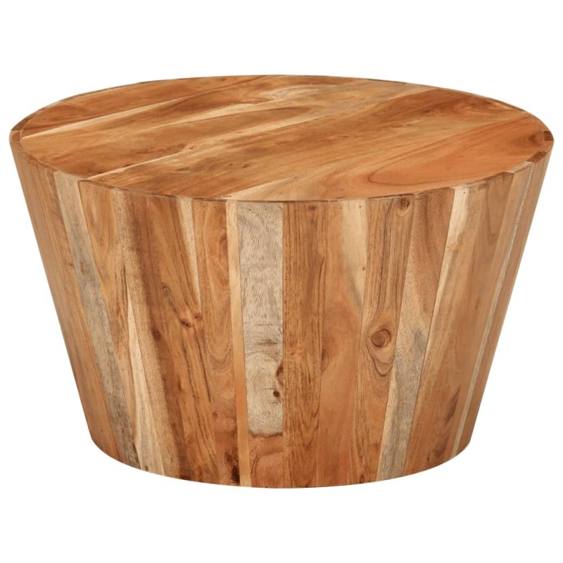 Tavolino da Salotto Ø52x30 cm in Legno Massello di Acacia Tavolino da Salotto Ø52x30 cm in Legno Massello di Acacia