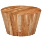 Tavolino da Salotto Ø52x30 cm in Legno Massello di Acacia Tavolino da Salotto Ø52x30 cm in Legno Massello di Acacia