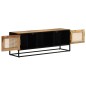 vidaXL Mobile Porta TV 110x30x40cm Legno Grezzo Massello Mango e Ferro vidaXL Mobile Porta TV 110x30x40cm Legno Grezzo Massello Mango e Ferro