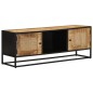 vidaXL Mobile Porta TV 110x30x40cm Legno Grezzo Massello Mango e Ferro vidaXL Mobile Porta TV 110x30x40cm Legno Grezzo Massello Mango e Ferro