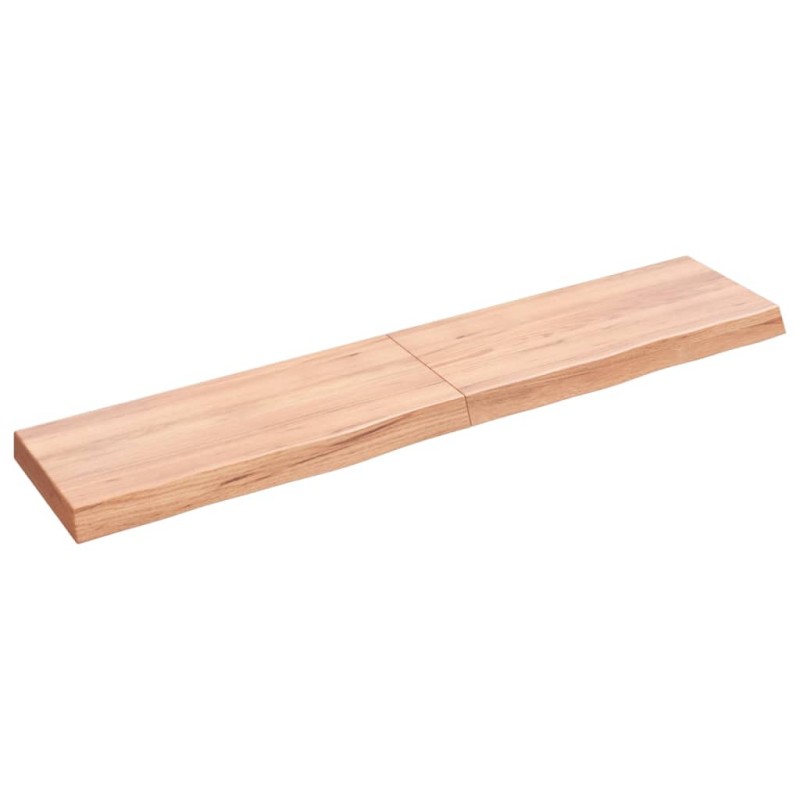Ripiano Muro Marrone Chiaro 140x30x6cm Massello Rovere Trattato Ripiano Muro Marrone Chiaro 140x30x6cm Massello Rovere Trattato