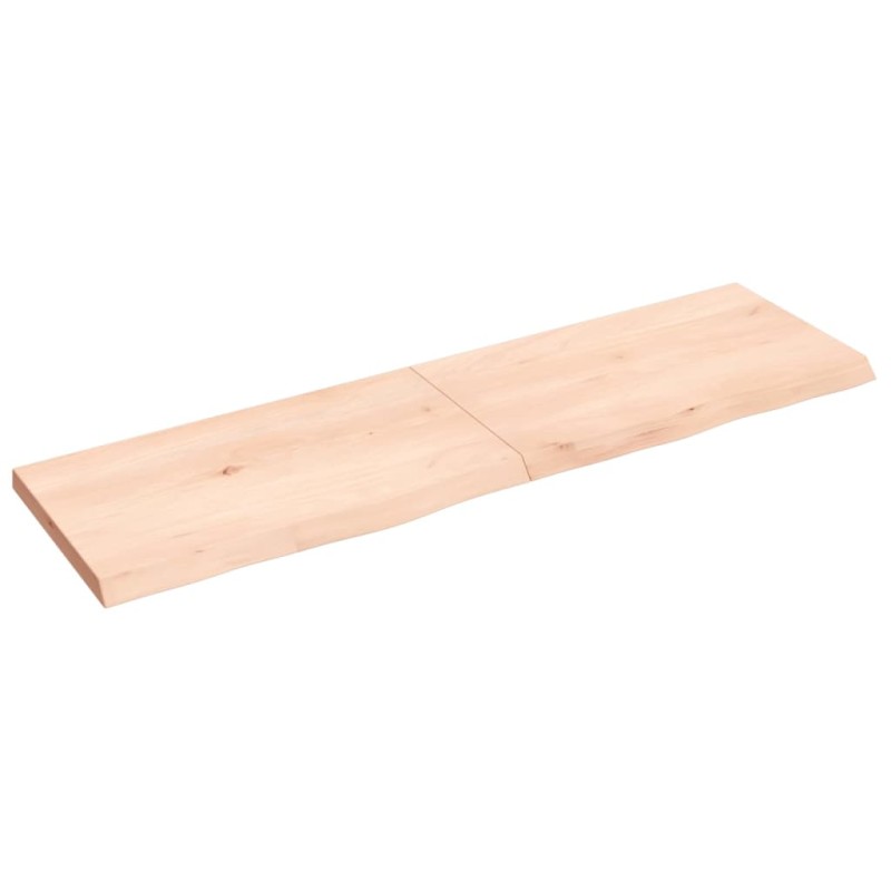 Ripiano a Parete 140x40x4 cm Legno Massello Rovere Non Trattato Ripiano a Parete 140x40x4 cm Legno Massello Rovere Non Trattato