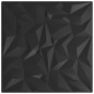 Pannelli Murali 24 pz Neri 50x50 cm EPS 6 m² Ametista Pannelli Murali 24 pz Neri 50x50 cm EPS 6 m² Ametista