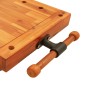 Banco da Lavoro con Morsa 52x44x9,5 cm Legno Massello di Acacia Banco da Lavoro con Morsa 52x44x9,5 cm Legno Massello di Acacia