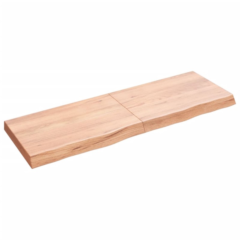 vidaXL Ripiano Muro Marrone 120x40x(2-6) cm Massello Rovere Trattato