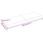 vidaXL Ripiano Muro Marrone 120x40x(2-6) cm Massello Rovere Trattato