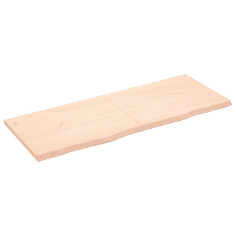 vidaXL Ripiano a Parete 160x60x(2-4) cm Massello Rovere Non Trattato vidaXL Ripiano a Parete 160x60x(2-4) cm Massello Rovere Non Trattato