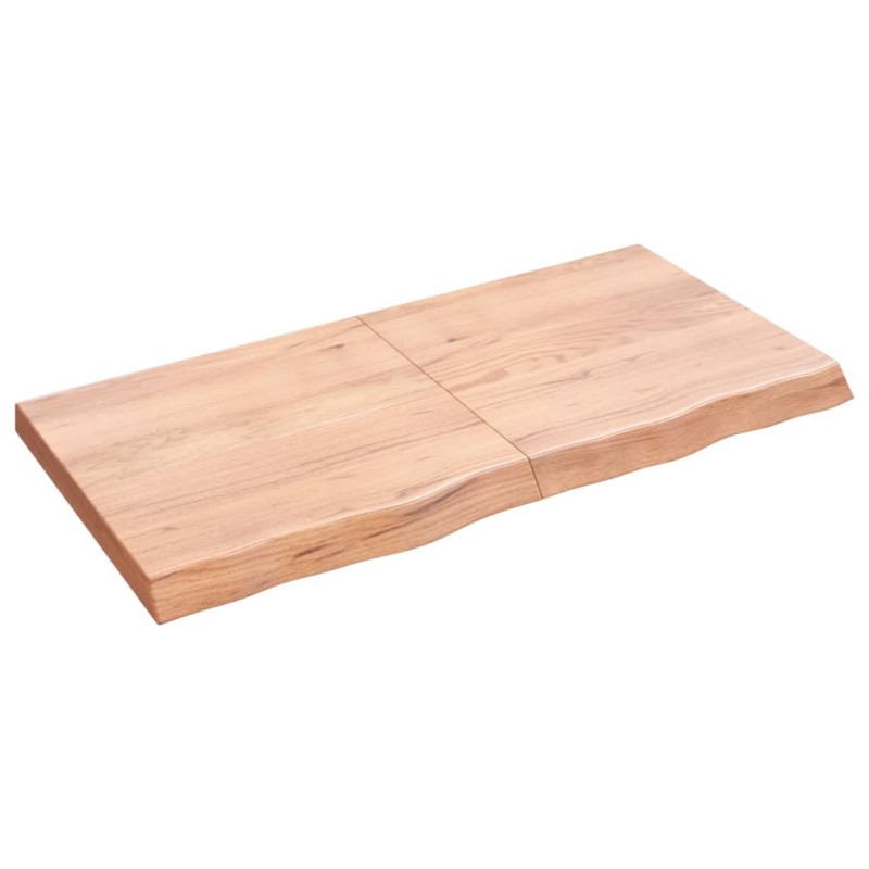 Ripiano Muro Marrone Chiaro 120x60x6cm Massello Rovere Trattato