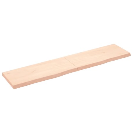 Ripiano a Parete 180x40x6 cm Legno Massello Rovere Non Trattato