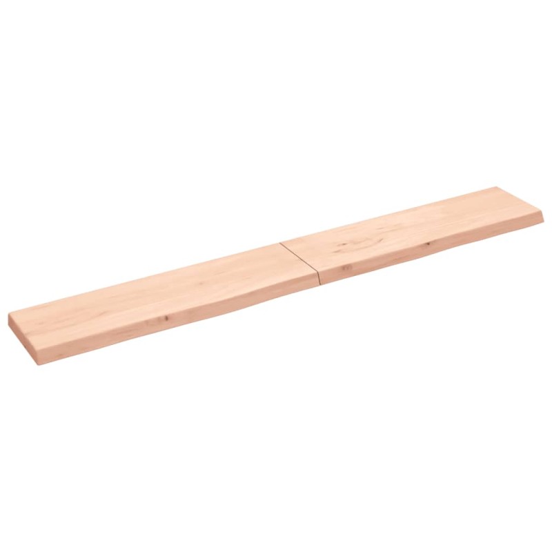 vidaXL Ripiano a Parete 220x30x(2-6) cm Massello Rovere Non Trattato vidaXL Ripiano a Parete 220x30x(2-6) cm Massello Rovere Non Trattato