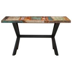 Tavolo da Pranzo 140x70x75 cm in Legno Massello di Recupero