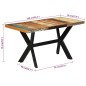 Tavolo da Pranzo 140x70x75 cm in Legno Massello di Recupero